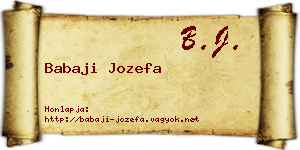 Babaji Jozefa névjegykártya