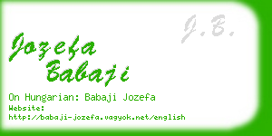 jozefa babaji business card